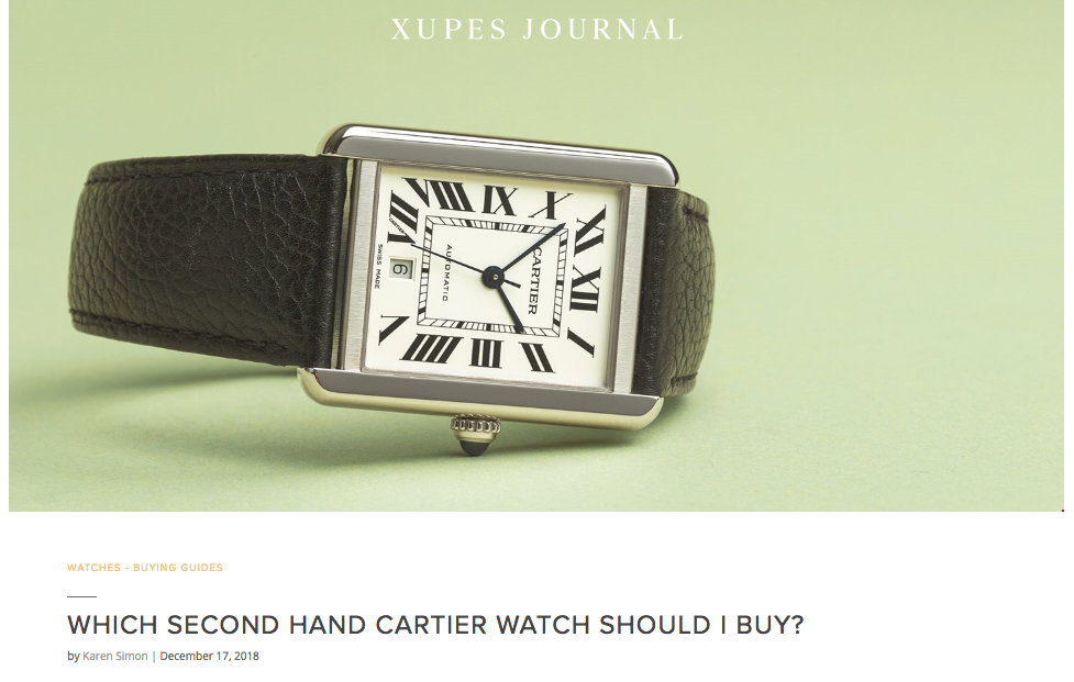 buy second hand cartier watch
